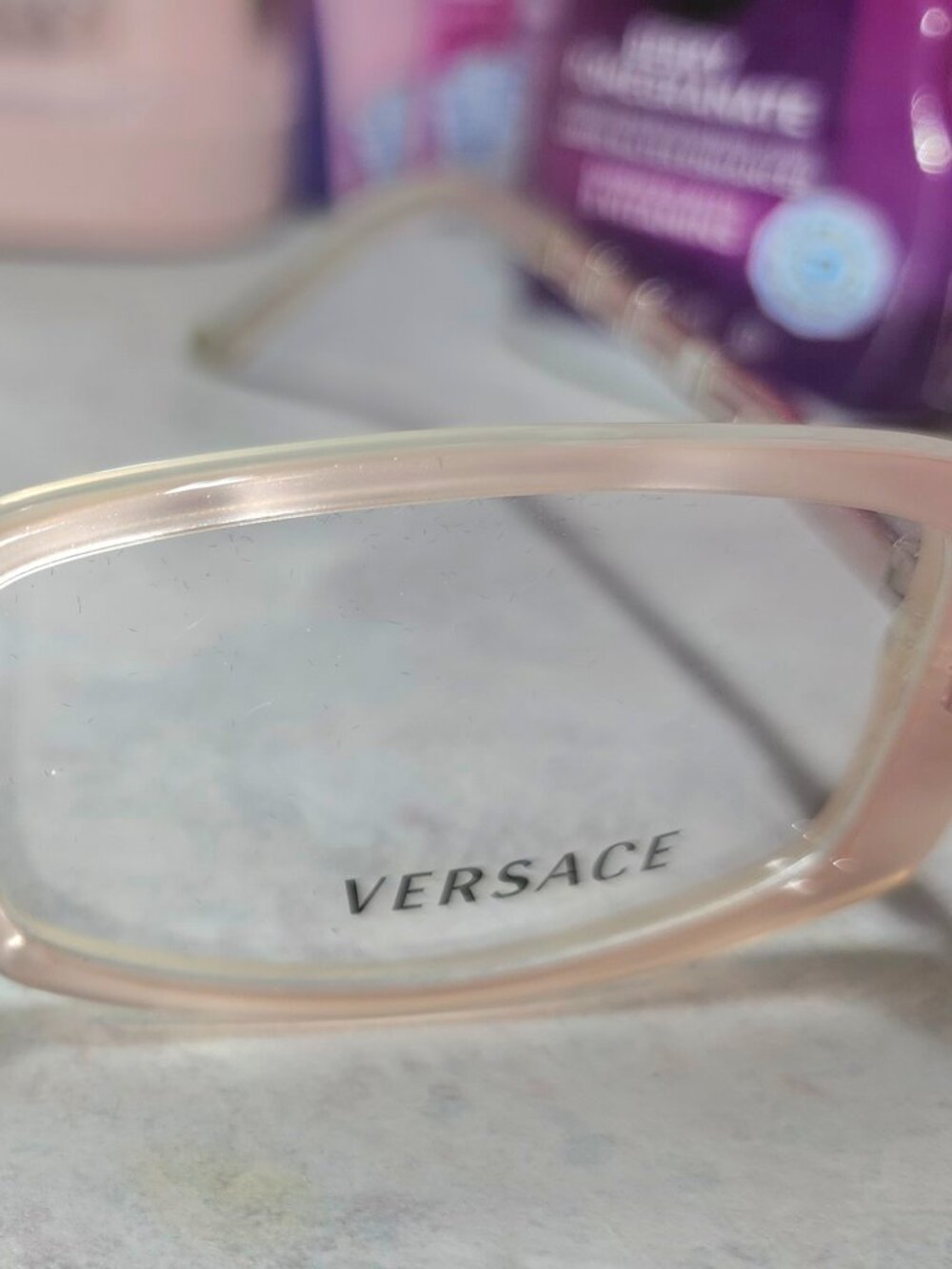 3 Designer frames, Versace, Prada, Marciano.